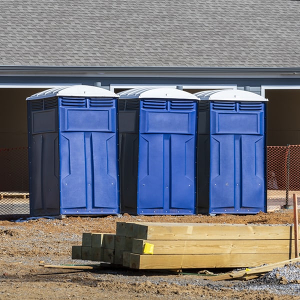 what is the maximum capacity for a single portable restroom in New Riegel OH